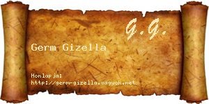 Germ Gizella névjegykártya